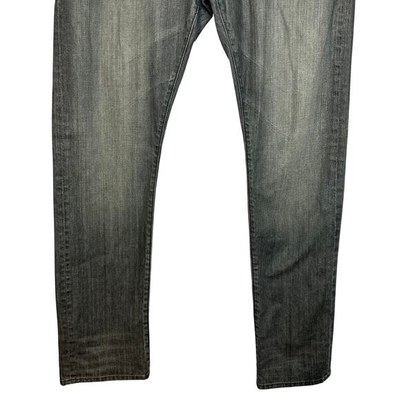 John Varvatos Men's Sz 36x33 Star USA Dark Gray Button Fly Jeans Slim Straight - Picture 3 of 7